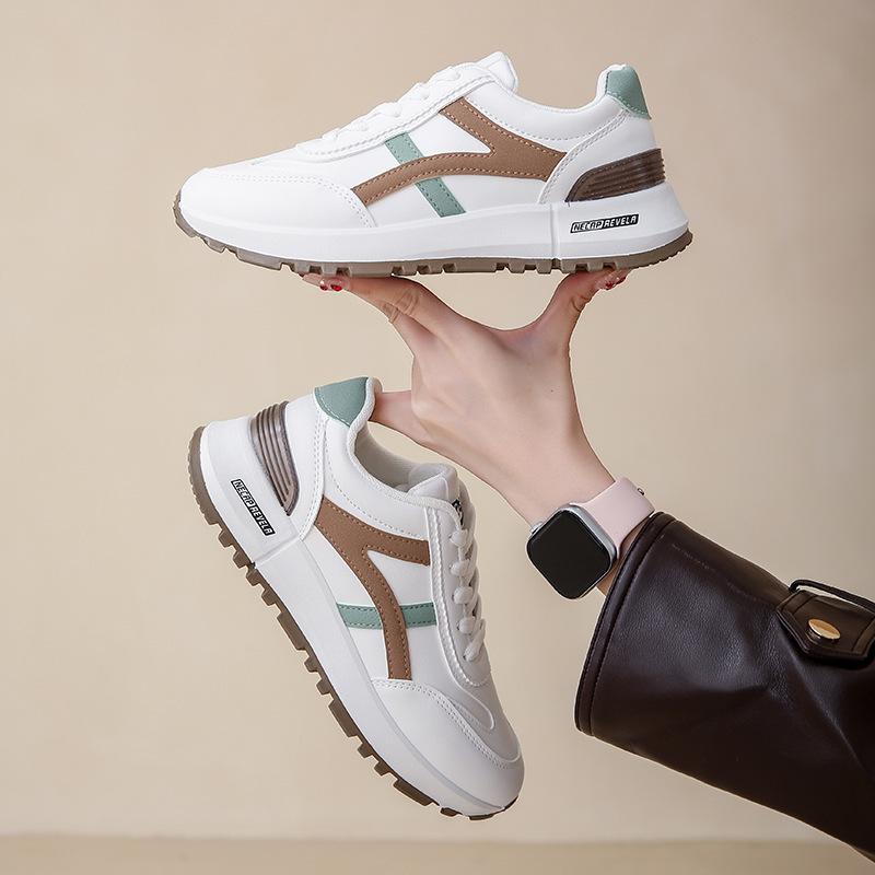 Ins Koreanische Version der neuen Forrest Gump Schuhe Damen 2025 Herbst Studenten Sport Laufschuhe Casual Plateau Low-Top Schnürschuhe