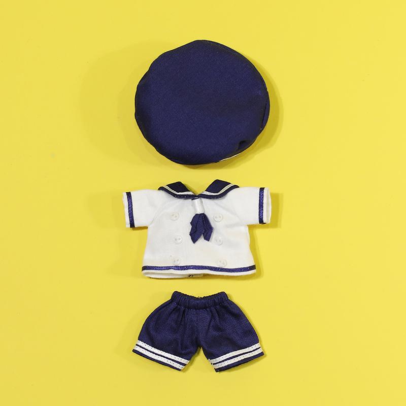 Ob11 Doll Sailor Clothes Uniform Set Doll Navy Suit Doll Hat Shirt Shorts For P9, 1/12 Bjd, Cu-Poche,Gsc, Molly Doll