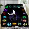 Moonlit Cats Print Flannel Blanket, Soft Warm Lightweight Throw Blanket for Living Room,Sofa Bed Camping Office