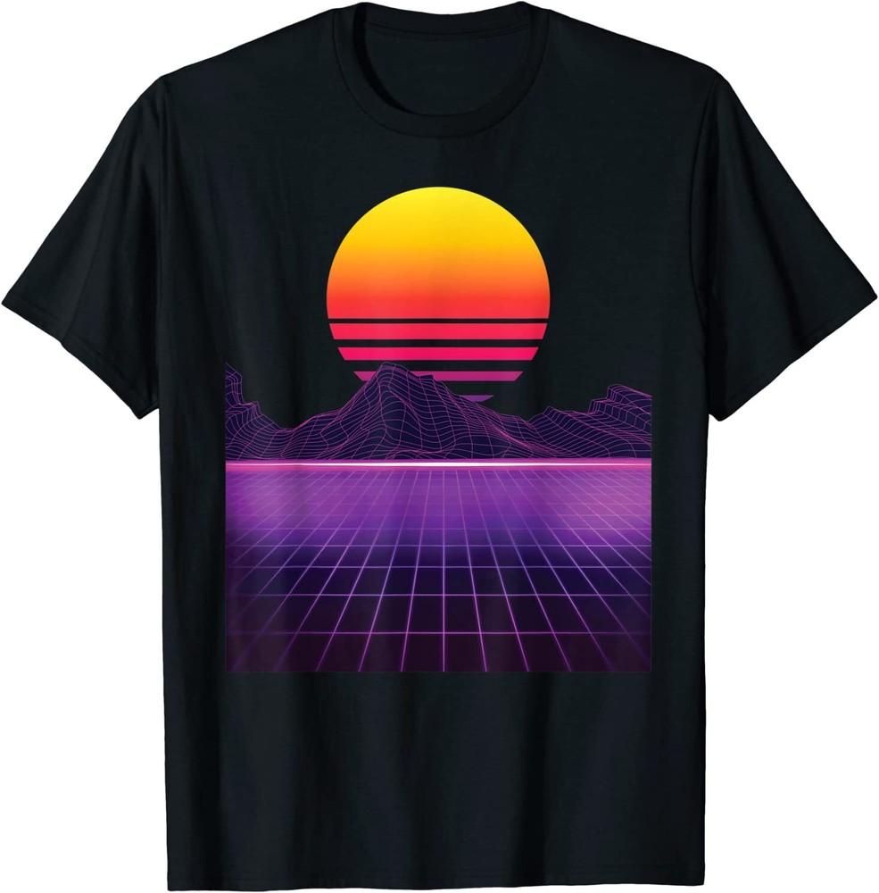 Outrun Synthwave Vaporwave Aesthetic 80 s Retro T-Shirt Size S-5XL Unisex T-Shirt M