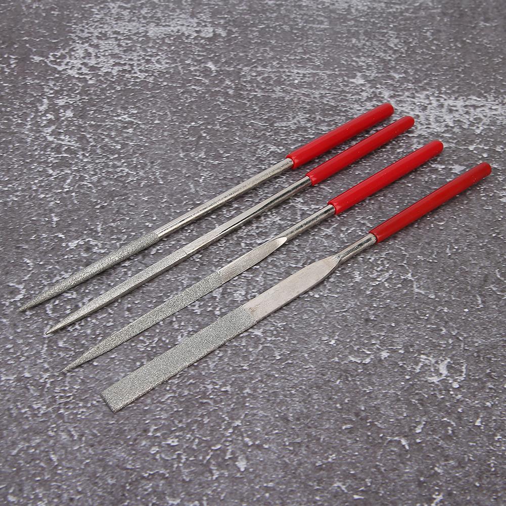 4ks Multifunkční pilník Zpracování leštění šperků Dřevořezba Kovová ruční pilníková sada