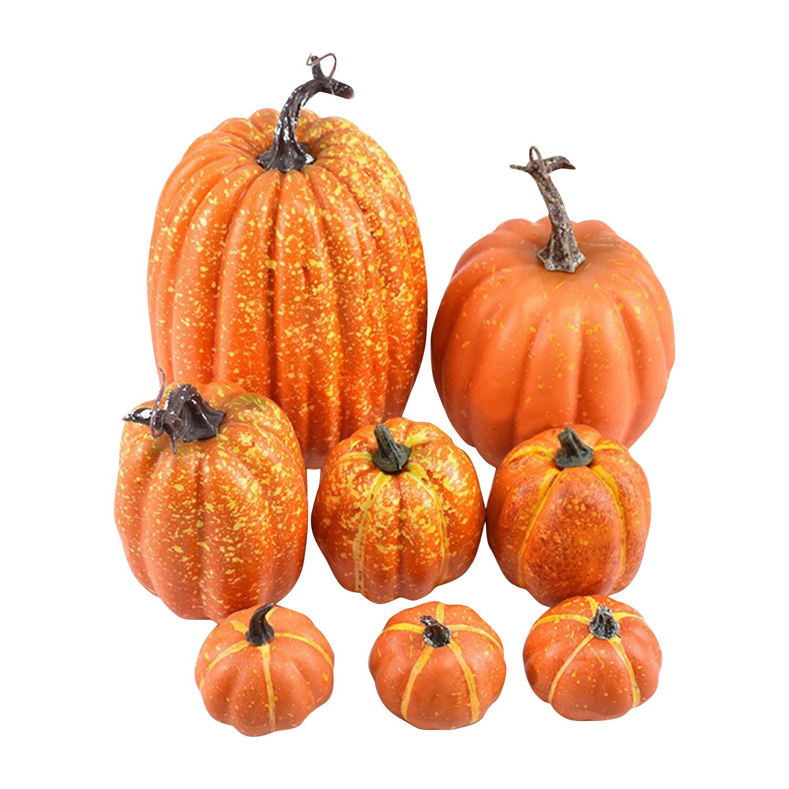 

Искусственные тыквы ассорти, искусственные кленовые листья на Хэллоуин, 8 шт.