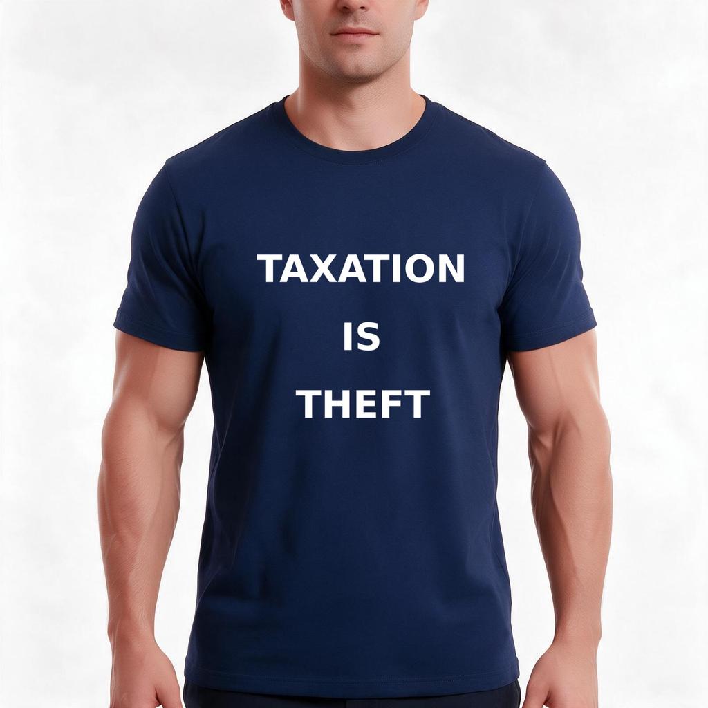 Taxation Is Theft TShirt Summer Casual Cotton Tee Oversized Streetwear Tops Vintage Graphic Print Loose Fit Short Sleeve