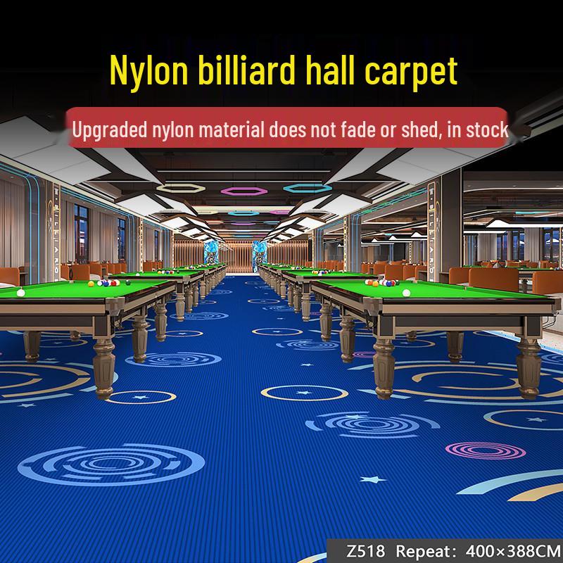Billiard Room Nylon Carpet: Fireproof, Printed, Large Area, Wall-to-Wall for Halls & Clubs