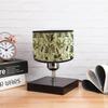 Parrot Print Bamboo Lampshade Pendant and Table Lamp with American Country Drum-shaped E27 Holder