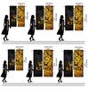 2pcs- Black and Gold US Dollar Printed Curtains, Pole Bag Curtains, Christmas Decorations, Home Decorations, Room Decorations