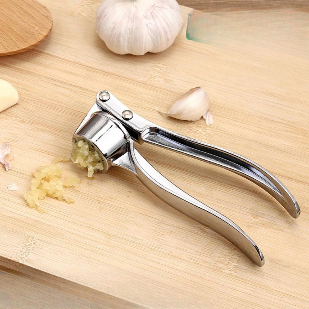 Stainless Steel Zinc Alloy Garlic Press Garlic Puree, Pumping Machine Household Kitchen Hand Pumping Garlic Puree