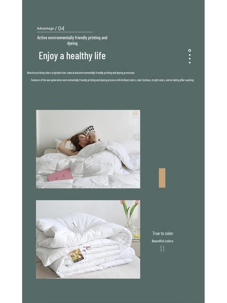 100% Australian Wool Quilt: Warm, Lightweight, Luxury Gift for Winter, Spring & Autumn Home Use
