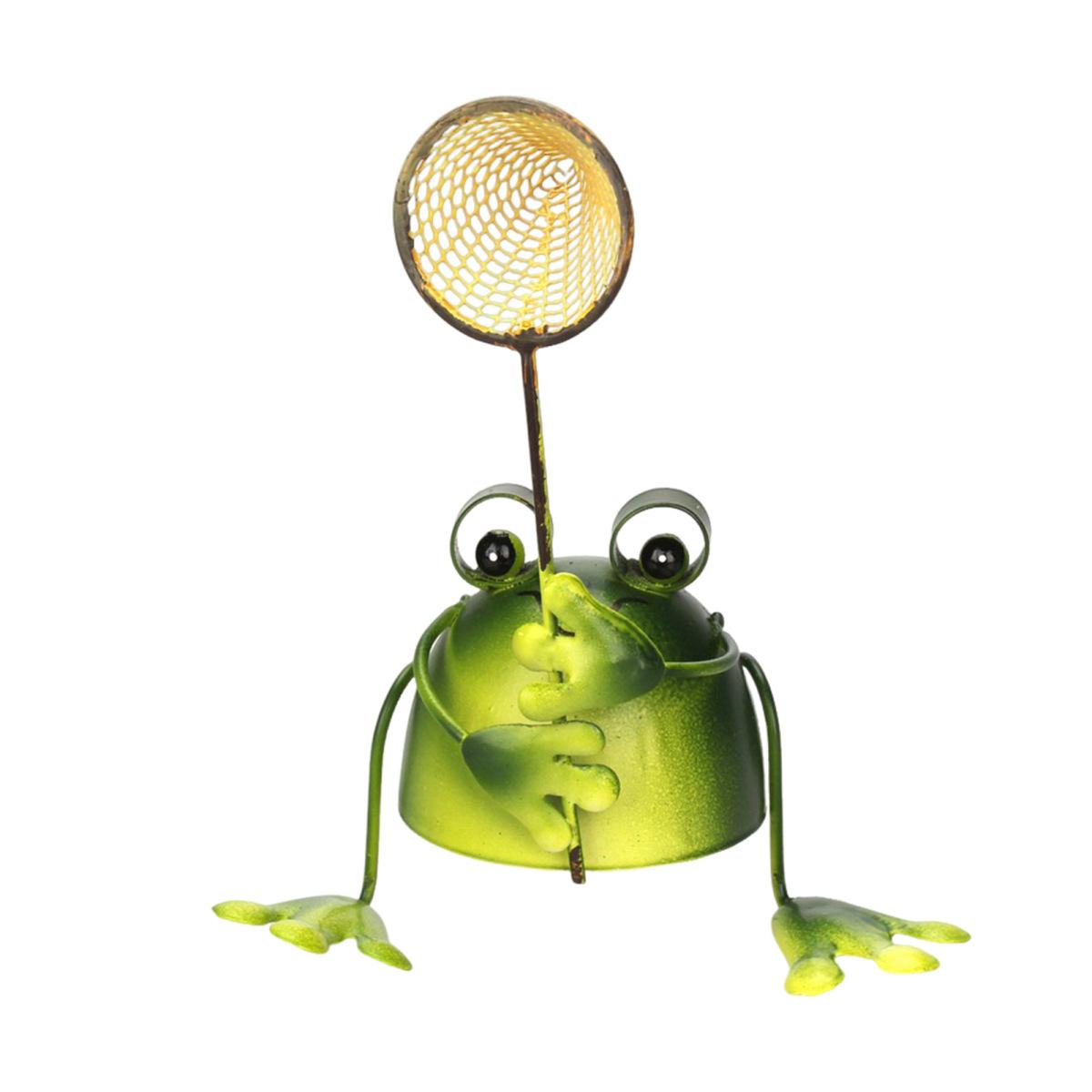 

Садовая статуэтка лягушки Yousheng, ручная работа, железное украшение в виде лягушки, коллекционная фигурка лягушки для патио, балкона, домашнего декора, офисного стола D