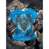 2025 Y2K Vintage Cross Print Short Sleeve T-shirt - Retro Hot Girl Fashion