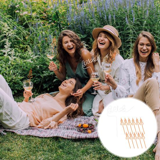 Yousheng 12Pcs Bride Gourd-Shaped Straws Food Grade Reusable Drinking Water Straws Wedding Engagement Party Decoration