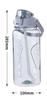NAWEN 1500ml Large Capacity Water Bottle with Direct for Adults and Ideal for Outdoor and Gray Straw, Dual-Use, One-Click Opening, Drinking,