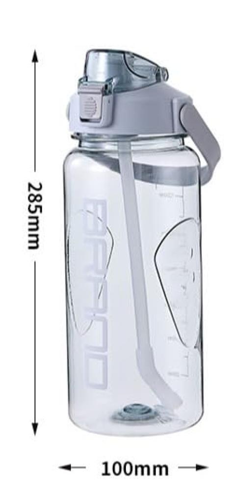 NAWEN 1500ml Large Capacity Water Bottle with Direct for Adults and Ideal for Outdoor and Gray Straw, Dual-Use, One-Click Opening, Drinking,