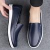 Four Seasons Retro English Style Men's First Layer Leather Crocodile Pattern  Flats Shoes Fashionable Business Shoes