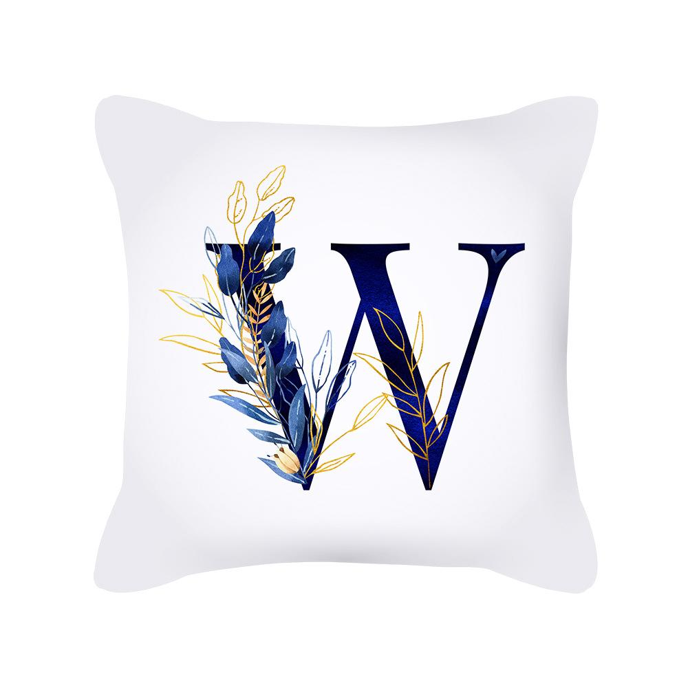 Pernă Nouă Pluș Scurt Plantă Literă Imprimată Pernă Pernă de Sofă Pernă de Birou Husă de Pernă