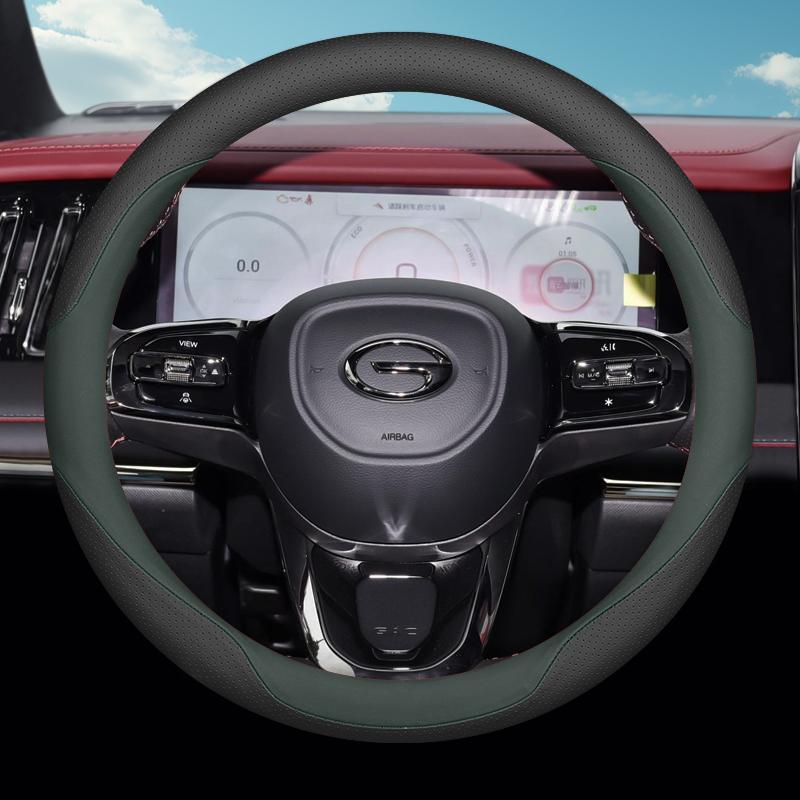 For GAC Trumpchi M8 2025 Leather Car Steering Wheel Covers Ultra-thin Sweat-absorbing Handle Cover Interior Accessories