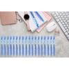 Aozora Blue Gel Pens Fine Point Smooth Writing Pen 40 Pack Retractable Blue Gel Ink Pen with Soft Grip 0.5mm Quick Dry Office School Supplies(20 Pens