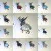 Animal Deer Embellished Metal Brooch Pin With Semi Precious Shell Inlay For Romantic Gift