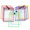 1pcs Random Reusable Dry Erasable Pockets Transparent Write and Wipe Drawing Board Shop Ticket Holder File Storage Bag