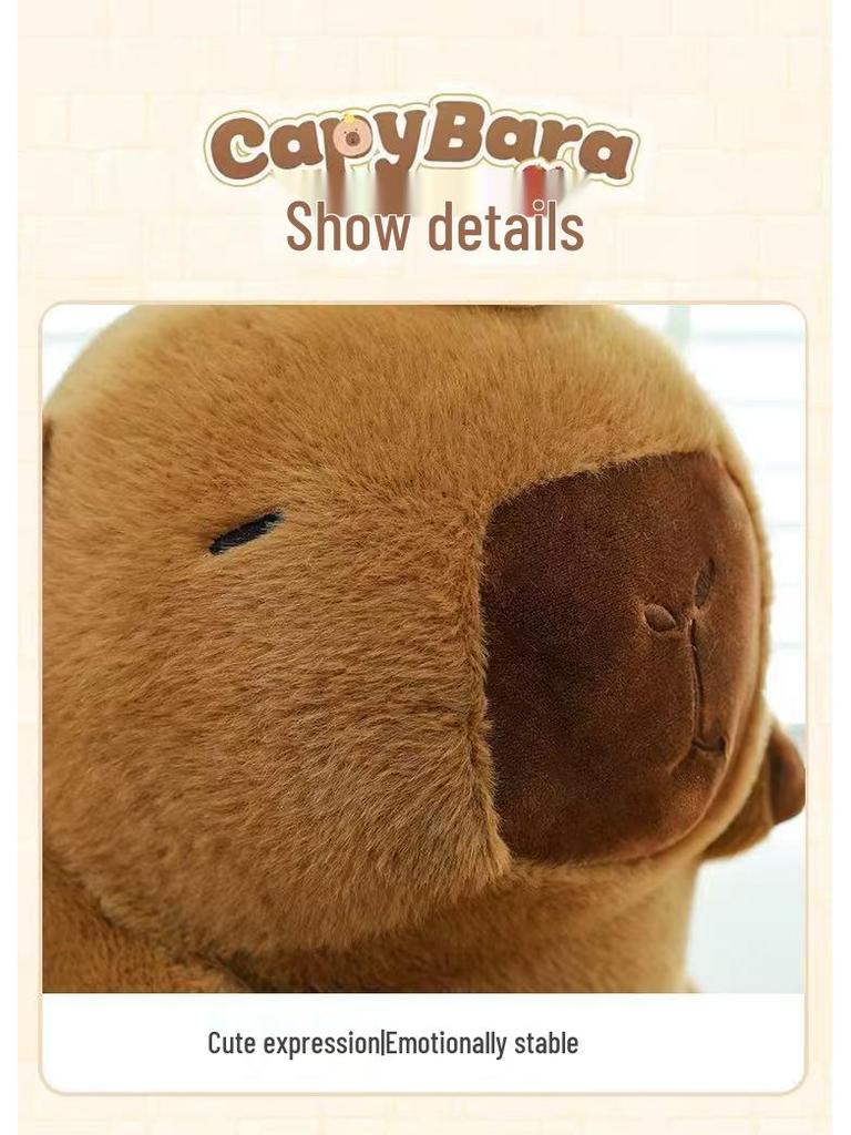 Capybara Cartoon Plush Toy Pillow - Cute Stuffed Animal Doll Gift