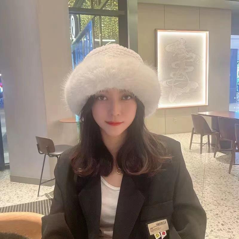 Autumn And Winter Plush Hat Padded And Thickened Warm Ear Protection Fisherman Hat Mongolia Cap Cold Hat Women's Hat