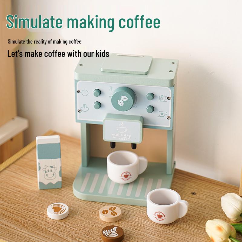 Kids' Wooden Tea & Dessert Role Play Set for Early Education