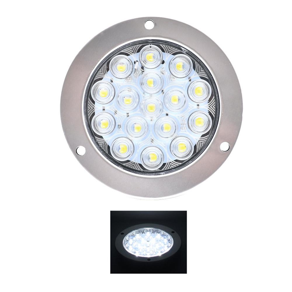 4 inch 16 LED Round Red LED Tail Lights Amber Turn Signal Lamp Car Stop Brake Turn Tail Light for Jeep Truck Pickup 4x4 12V 24V