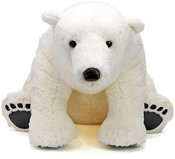COLORATA Polar Bear Stuffed Animal Real Animal Family Soft Touch Bear Toy Doll Gift Birthday Christmas