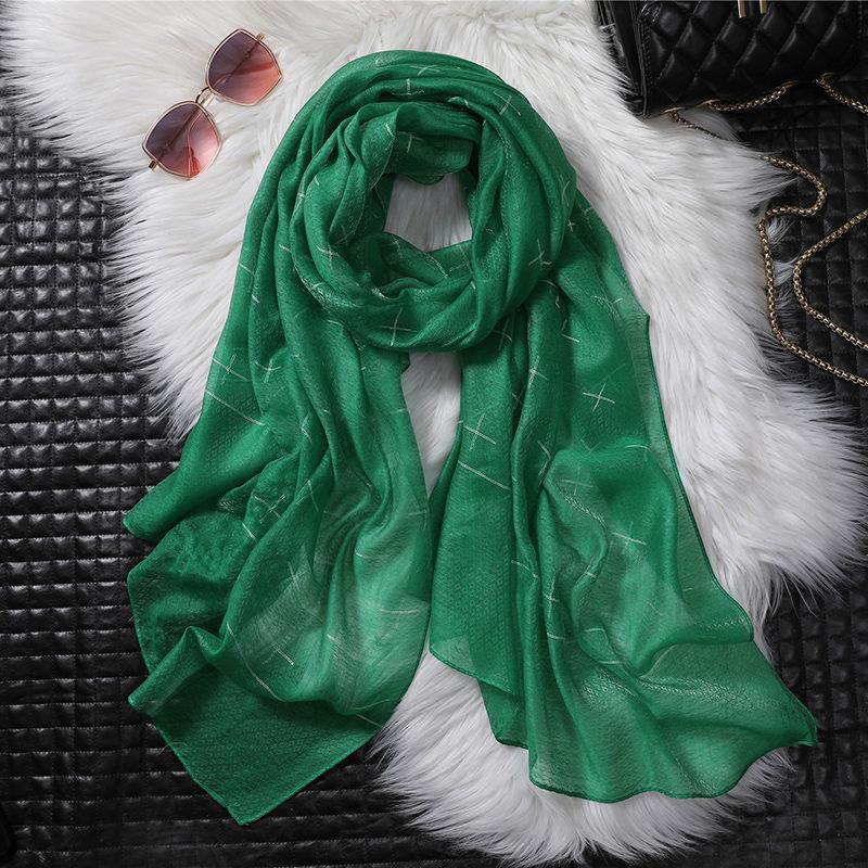 Women's Cross Embroidered Scarf Shawl Long Scarf Gift