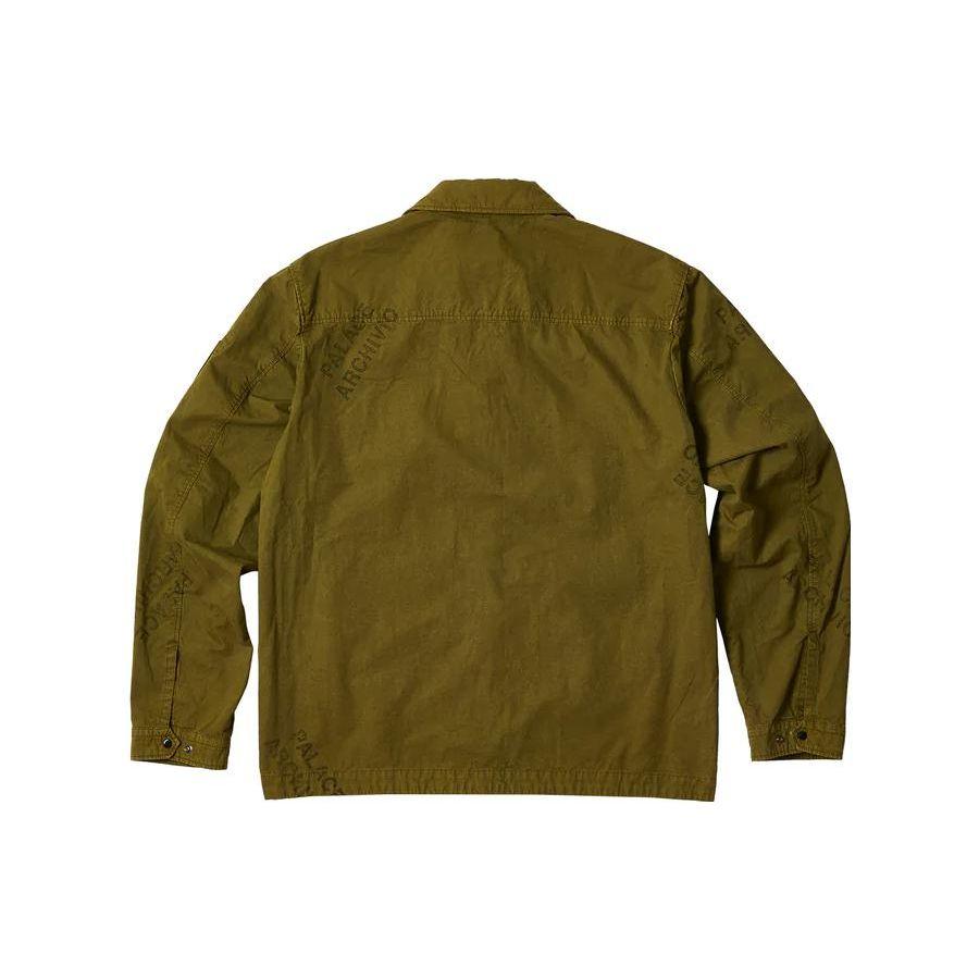 Palace X C.P. Company Collaboration FW22 Washed Cotton Shirt Jacket Unisex Jacket Olive Brown P23CPHT002