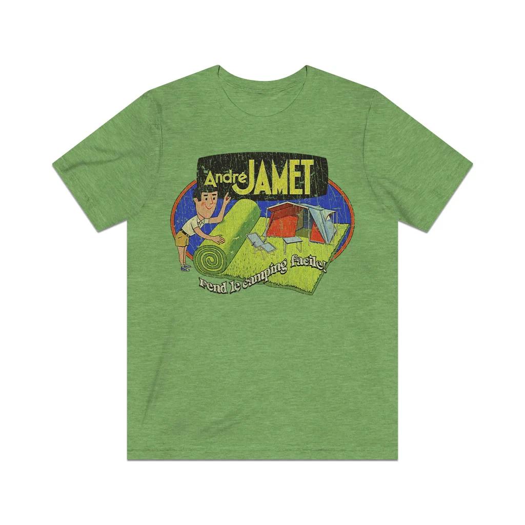 André Jamet Rend Le Camping Facile! 1929 Vintage Men’s T shirt 4XL