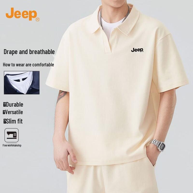 

JEEP Men s Breathable Casual Short Sleeve Polo Shirt 2XL