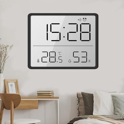 Multifunktionaler Schreibtisch-Kühlschrank, an der Wand montiert, große Datumsanzeige, magnetischer LCD-Digitalwecker