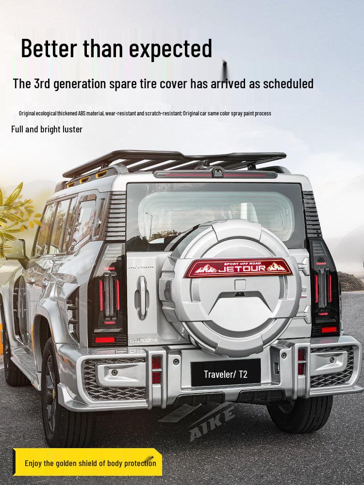 Enhanced Jetour Traveler ShanHai T2 Full-Size Thick Tire Cover with Light