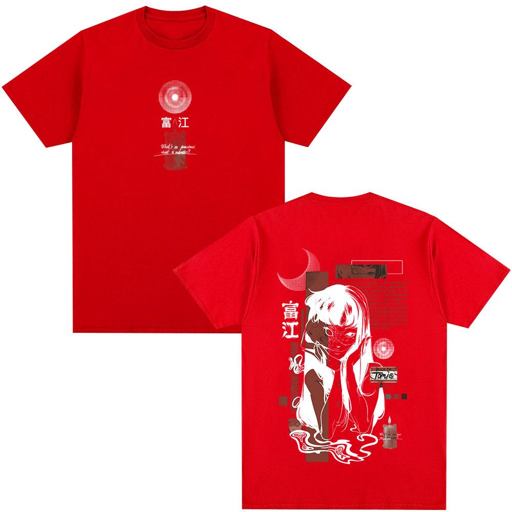 Tomie Junji Ito T-shirt Anime Unisexga Gothic Horror Short Sleeve T Shirts Unisex Women Fashion Vintage Oversized T-shirts Streetwear S