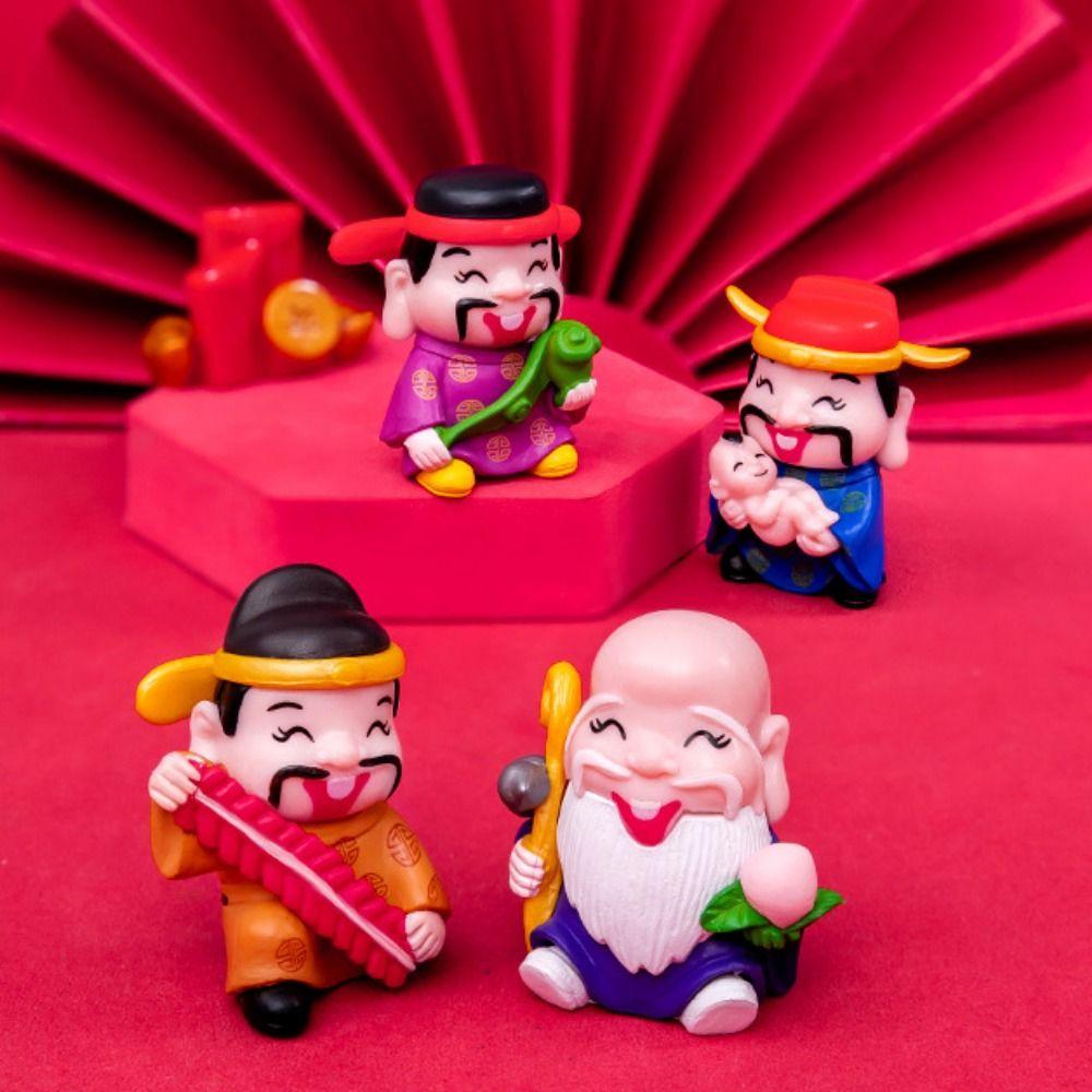 

Chinese Style Fortune God Statue Decorative Desk Wealth Decoration For Car Dashboard Desktop Style 3