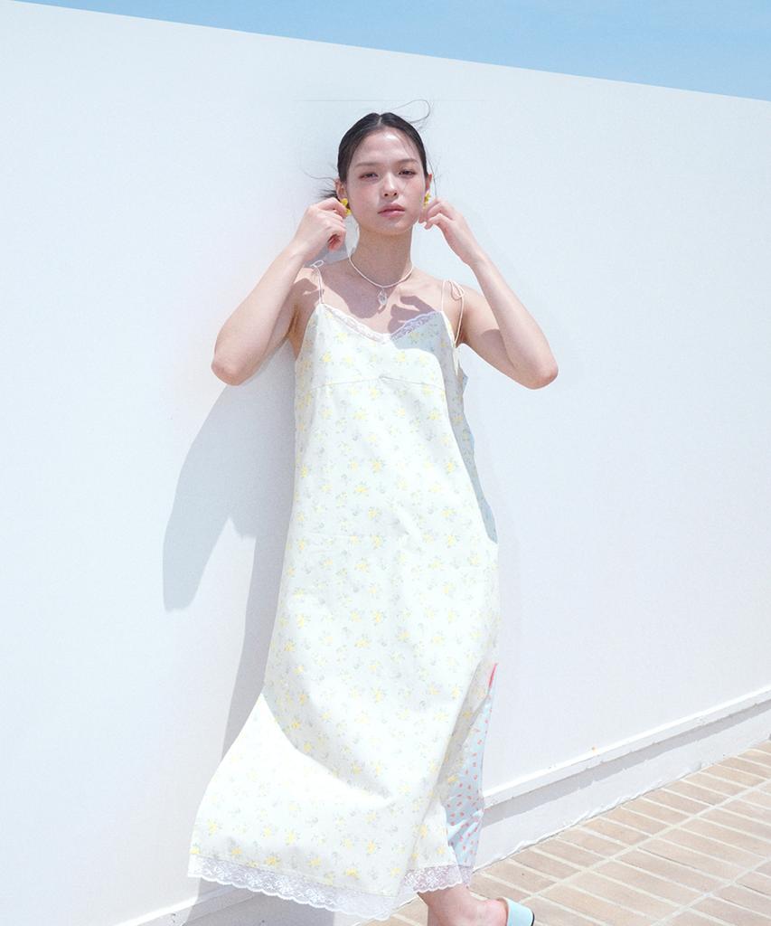 Sweet Bitter Two-Way Flower Maxi Dress_Light Yellow
