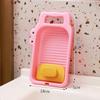 Cartoon Crocodile Wash Board Thickened Hand Wash Laundry Boards Dirty Clothes Washboard with Soap Holder Design for Underwear Lingerie Cleaning