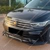 For VW Tiguan MK2 R Line Facelift 2020 2021 2022 2023 Car Front Bumper Splitter Lip Spoiler Gloss Black Diffuser Canard Body Kit