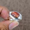 Red Snakeskin Genstone Handmade 925 Sterling Silver Jewelry Ring Size 8 KKG-517