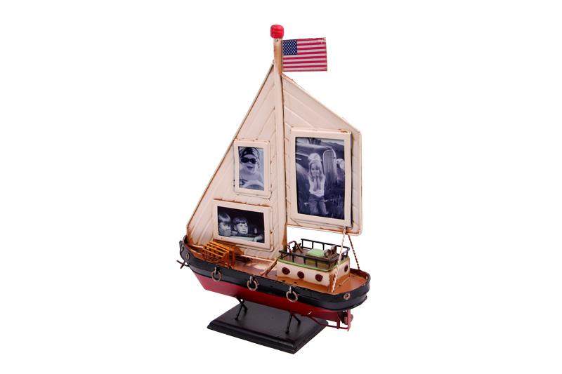 Decorative Metal Frame Sailboat