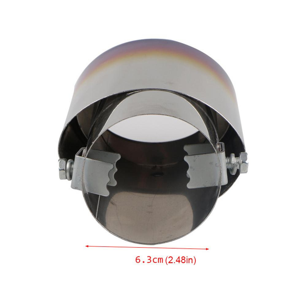 63mm Univerzálny koncový tlmič výfuku do auta Okrúhly Nerezový Koncovka výfuku do auta Zadná Chrómová Okrúhla Koncovka výfukového potrubia