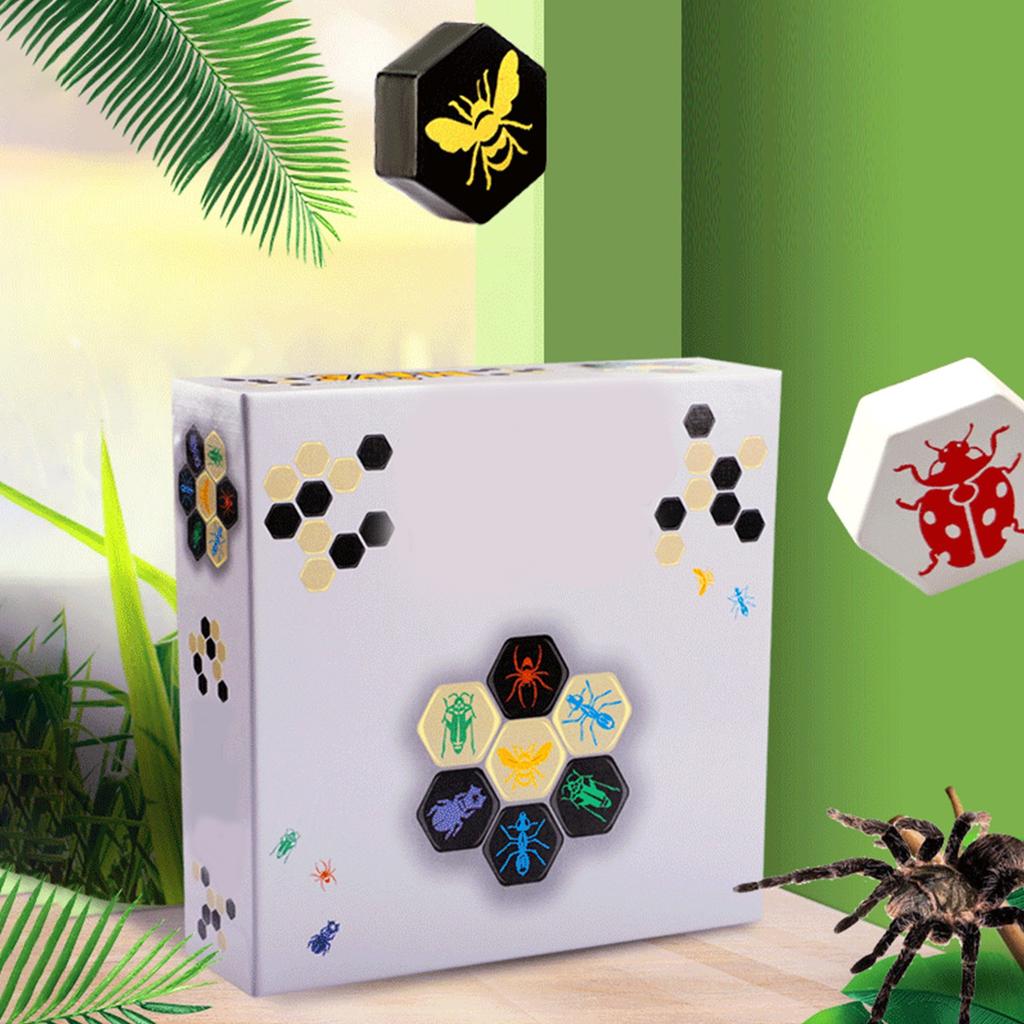 Wooden Insect Chess Table Game Cards