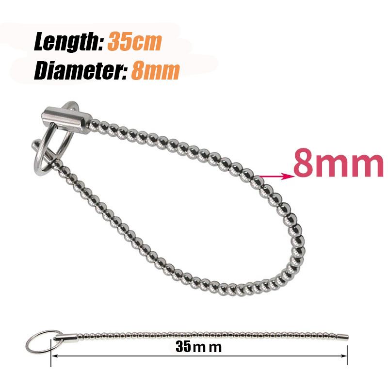 Pánské penisové kuličky Elektrický šok Uretrální dilatátor Nerezový masážní přístroj prostaty BDSM Zpoždění Masturbace Sexuální hračky pro muže