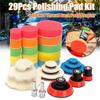 29-teiliges Auto-Schaum-Bohrer-Polierpad-Kit 1,2/2/3 Zoll Polierpads Schwamm-Set Kit M14 Bohreradapter Elektrowerkzeug Autopolierer