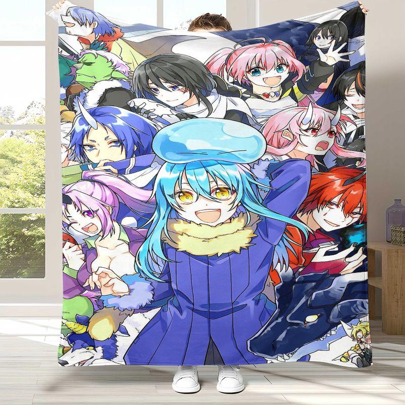 Coperta di Flanella Anime I Got Reincarnated As A Slime, Coperta Morbida in Peluche per Casa Camera da Letto Letto Divano Ufficio Picnic