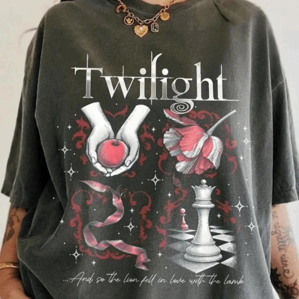 2026 Twilight Inspired Shirt Book Cover Aesthetic TShirt Twilight Saga Fan Gift Vampires Wolves Romance Unisex Shirt