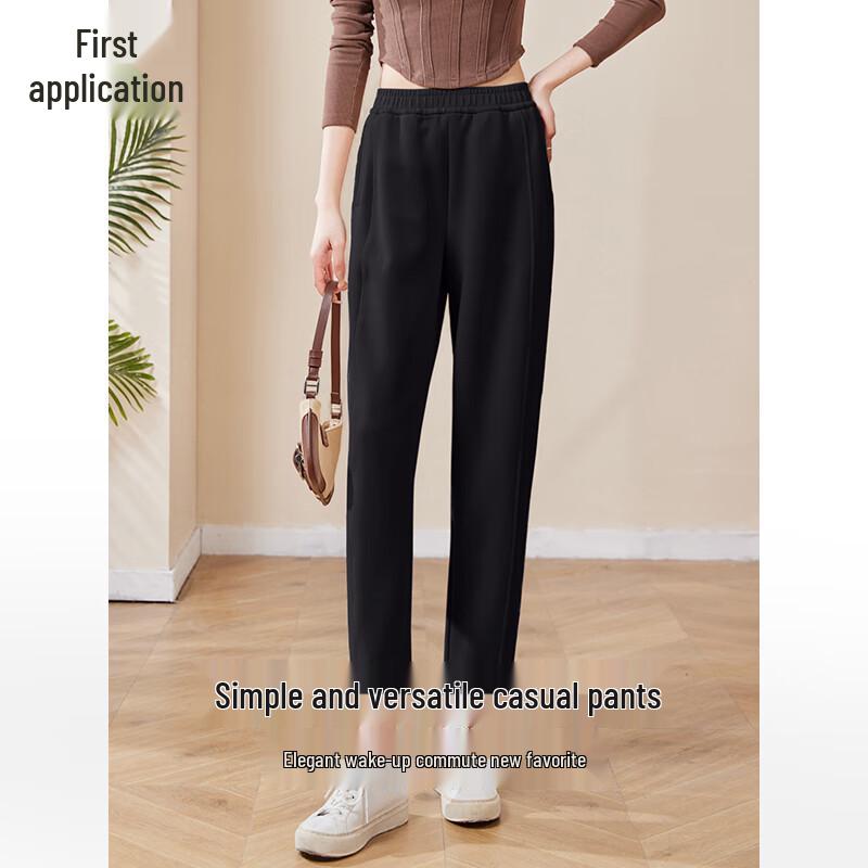 Chushen Women's High-Waisted Cropped Harem Pants