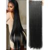 JINKAILI Synthetic 20-40 Inch Extra Long Straight Hair Extension 5 Clips Black Blonde Brown Red High Temperature Fake Hairpiece