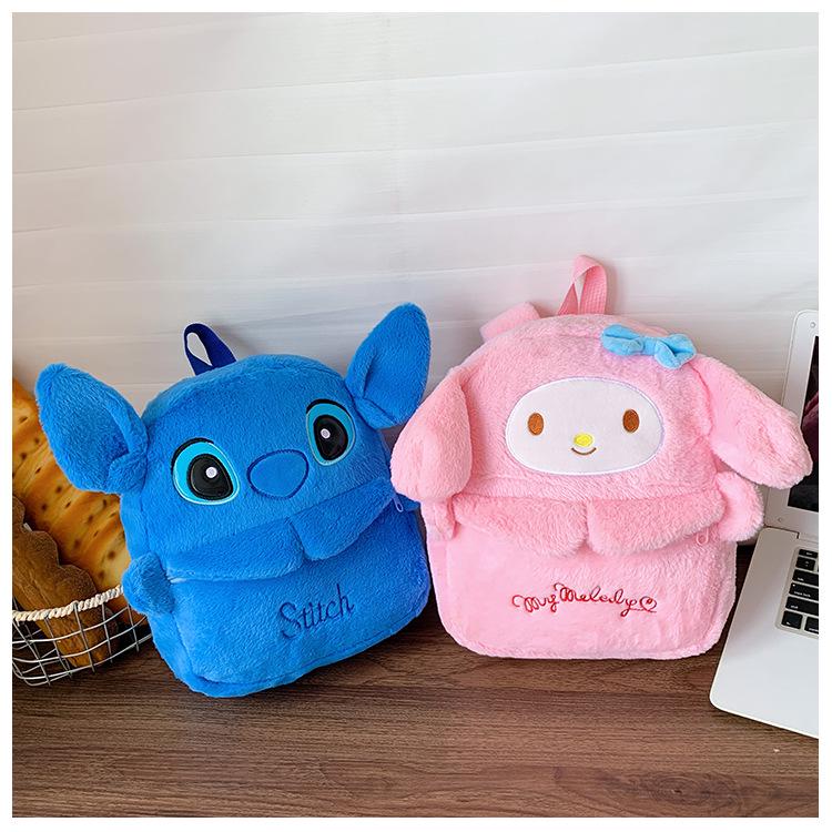 Korean Style Cute Plush Large Capacity Cartoon Backpack for Children